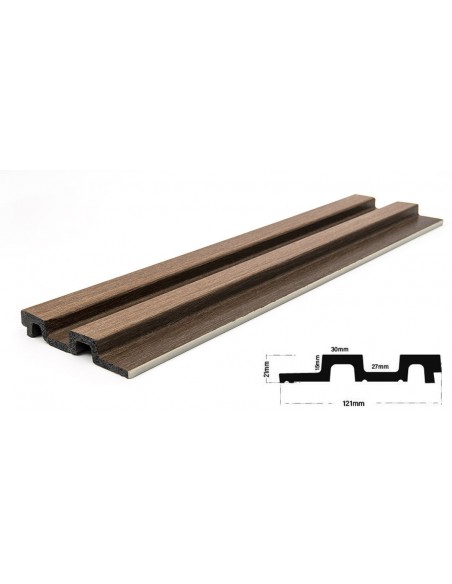 PS PANEL  ΜΕ 3D ΠΗΧΑΚΙΑ 14 RESIDENCE 21/122 mm GOLDEN/BROWN OAK