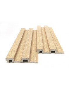 PS PANEL  ΜΕ 3D ΠΗΧΑΚΙΑ 04 RESIDENCE 21/122 mm WHITE OAK