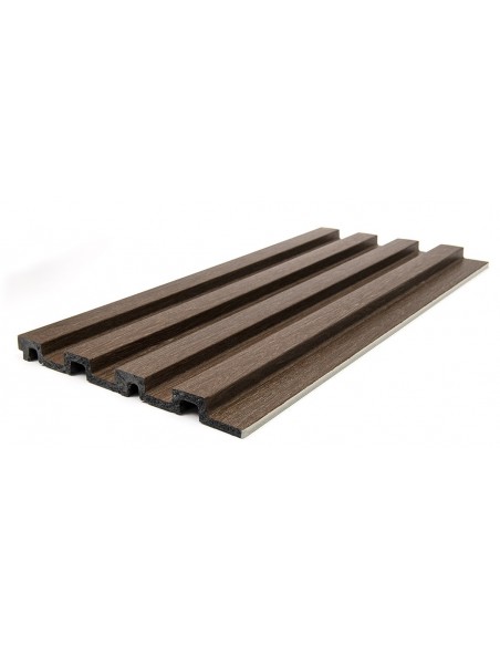 PS PANEL  ΜΕ 3D ΠΗΧΑΚΙΑ 08 RESIDENCE 21/122 mm DARK BROWN OAK