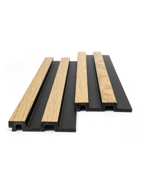 PS PANEL  ΜΕ 3D ΠΗΧΑΚΙΑ F4 RESIDENCE 21/122 mm  NAT.OAK/BLACK
