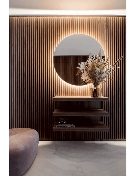 PS PANEL ΜΕ 3D ΠΗΧΑΚΙΑ 54 PIANO 12/122/2900mm WALNUT/DARK BROWN