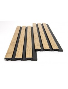 PS PANEL ΜΕ 3D ΠΗΧΑΚΙΑ F4 PIANO 12/122/2900mm NAT.OAK/BLACK