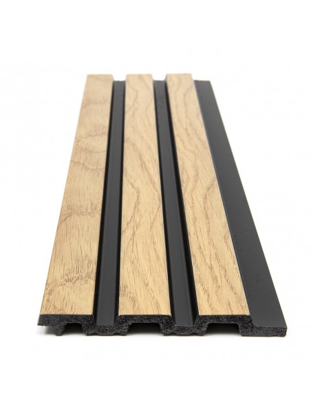 PS PANEL ΜΕ 3D ΠΗΧΑΚΙΑ F4 PIANO 12/122/2900mm NAT.OAK/BLACK