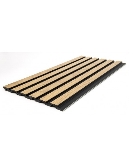 PS PANEL ΜΕ 3D ΠΗΧΑΚΙΑ F4 PIANO 12/122/2900mm NAT.OAK/BLACK