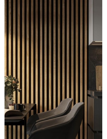 PS PANEL ΜΕ 3D ΠΗΧΑΚΙΑ F4 PIANO 12/122/2900mm NAT.OAK/BLACK