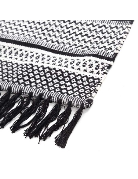 Χαλί Urban Cotton Kilim Samaira Black White  - 160x230
