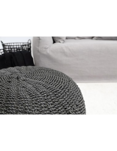 Πουφ Matera μαύρο (60x60x30) Soulworks 0490104