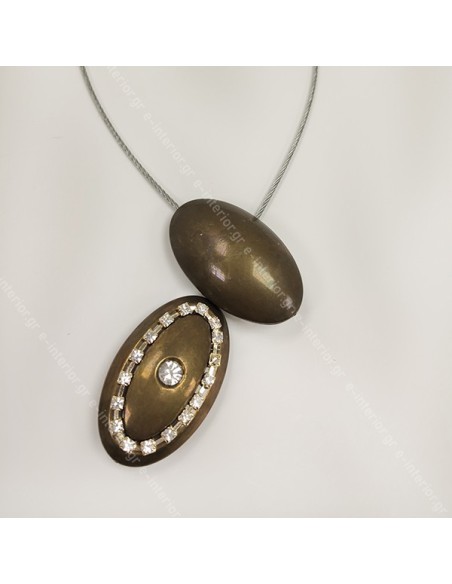 Μαγνήτης κουρτίνας Αντικέ με Strass 007