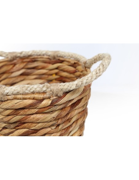 Καλάθι Jununca top edge natural with white Small (20x20/26) Soulworks 0510056