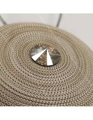 Μαγνήτης κουρτίνας Μπεζ με Strass 003