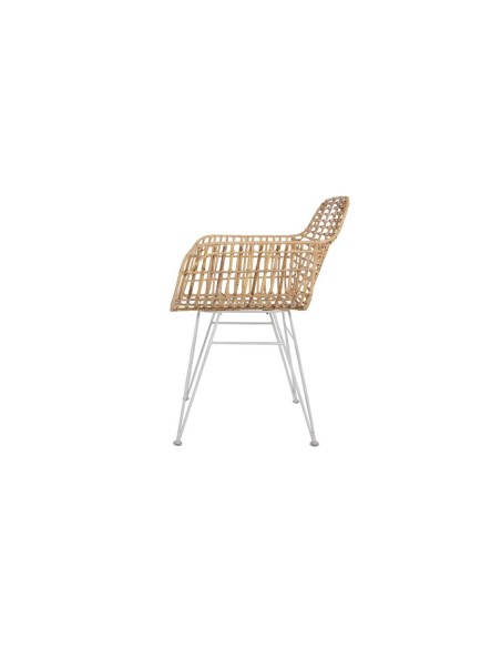 Καρέκλα Τραπεζαρίας με μπράτσα Marea White legs (57x60x82) Soulworks 0300088