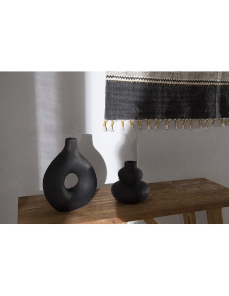 Διακοσμητικό Βάζο Paeon Black (20.5x19) Soulworks 0750004