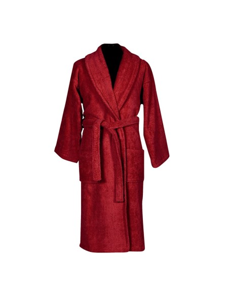 Μπουρνούζι με γιακά Status Bordo Large