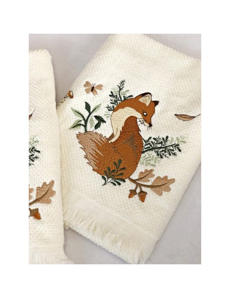 Σετ βρεφικές πετσέτες 2 τμχ - Fox in the Pine
