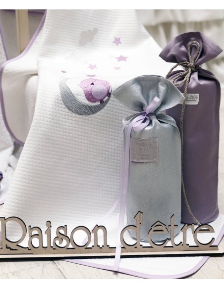 Σετ Σεντόνια Λίκνου Dreamy Owl - Lilac