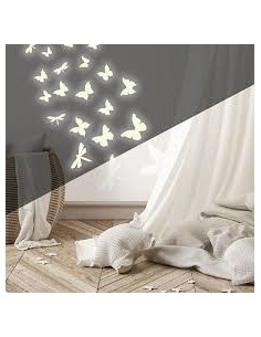 Αυτοκόλλητα φωσφορίζοντα τοίχου Πεταλούδες