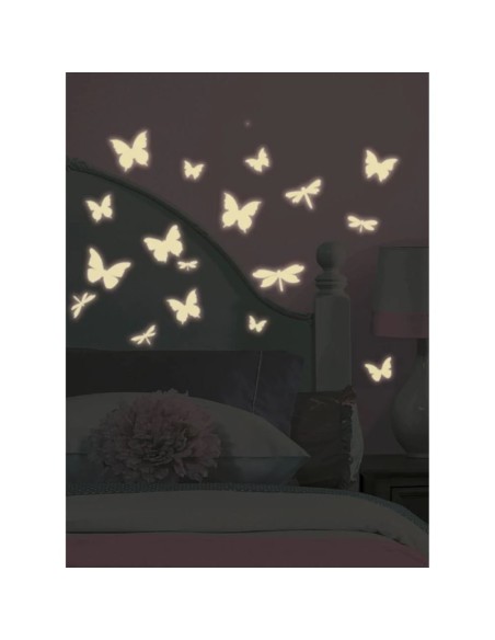 Αυτοκόλλητα φωσφορίζοντα τοίχου Πεταλούδες