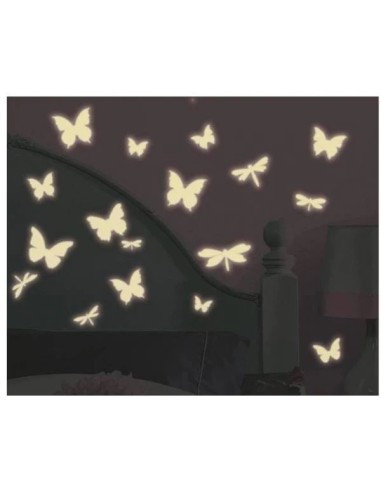 Αυτοκόλλητα φωσφορίζοντα τοίχου Πεταλούδες