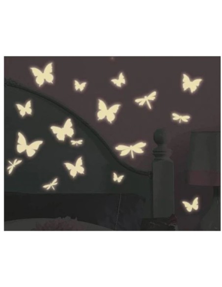 Αυτοκόλλητα φωσφορίζοντα τοίχου Πεταλούδες