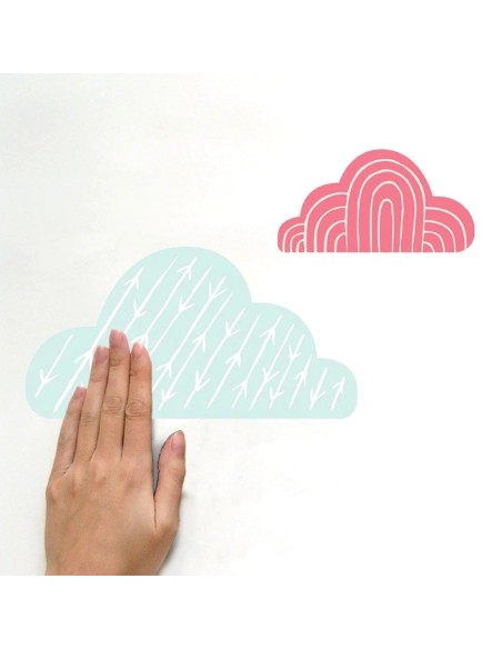 Αυτοκόλλητα τοίχου Πολύχρωμα Σύννεφα με καθρέπτες