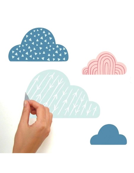 Αυτοκόλλητα τοίχου Πολύχρωμα Σύννεφα με καθρέπτες