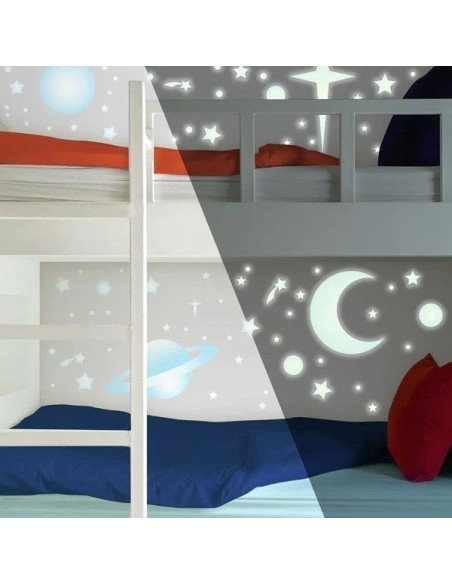 Αυτοκόλλητα φωσφορίζοντα τοίχου Διάστημα