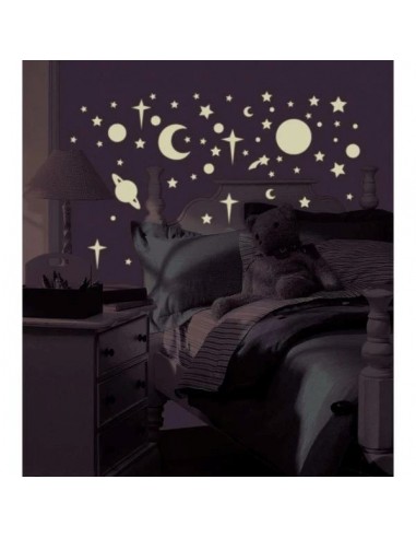 Αυτοκόλλητα φωσφορίζοντα τοίχου Διάστημα