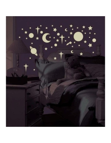 Αυτοκόλλητα φωσφορίζοντα τοίχου Διάστημα