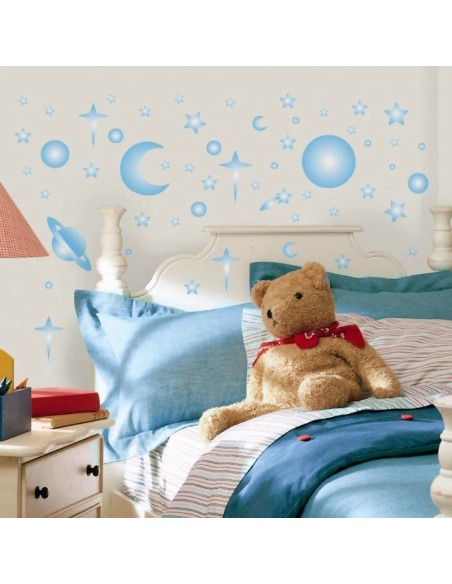 Αυτοκόλλητα φωσφορίζοντα τοίχου Διάστημα