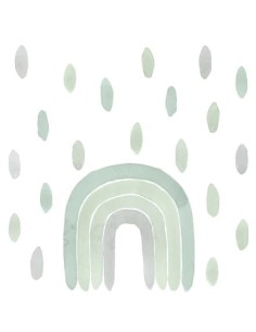 Αυτοκόλλητα τοίχου Ουράνιο Τόξο Πράσινο