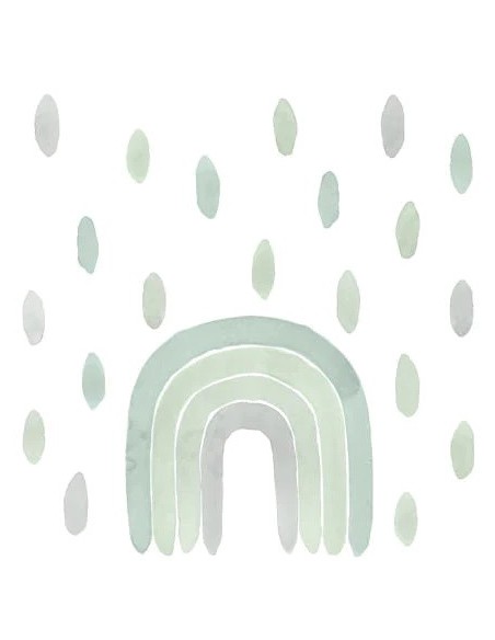 Αυτοκόλλητα τοίχου Ουράνιο Τόξο Πράσινο