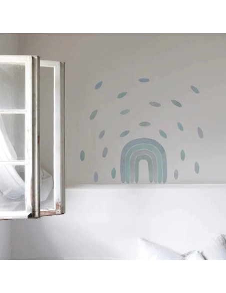 Αυτοκόλλητα τοίχου Ουράνιο Τόξο Πράσινο