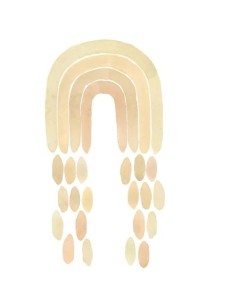 Αυτοκόλλητo τοίχου Ουράνιο Τόξο Κίτρινο