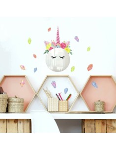 Αυτοκόλλητα τοίχου καθρέπτης μονόκερος