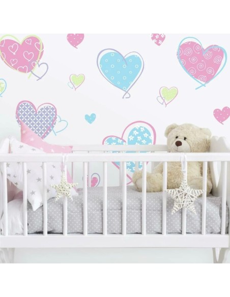 Αυτοκόλλητα τοίχου Καρδιές