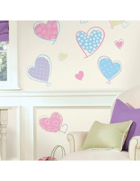 Αυτοκόλλητα τοίχου Καρδιές