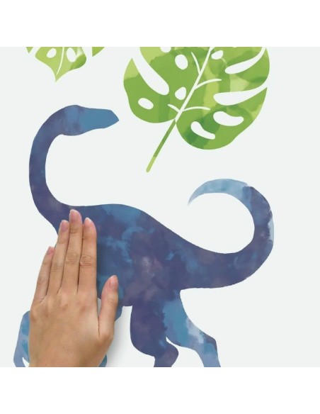 Αυτοκόλλητα τοίχου Δεινόσαυροι με νερομπογιά