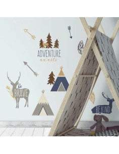 Αυτοκόλλητα τοίχου Κάμπινγκ στον Αρκτικό κύκλο