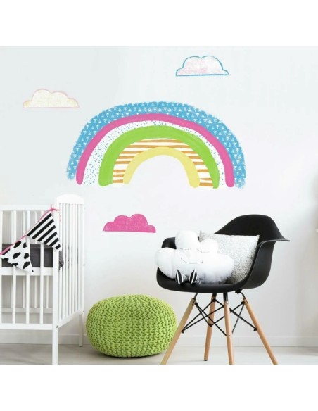 Αυτοκόλλητα τοίχου Ουράνιο τόξο & σύννεφα