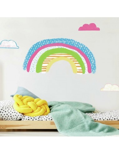 Αυτοκόλλητα τοίχου Ουράνιο τόξο & σύννεφα