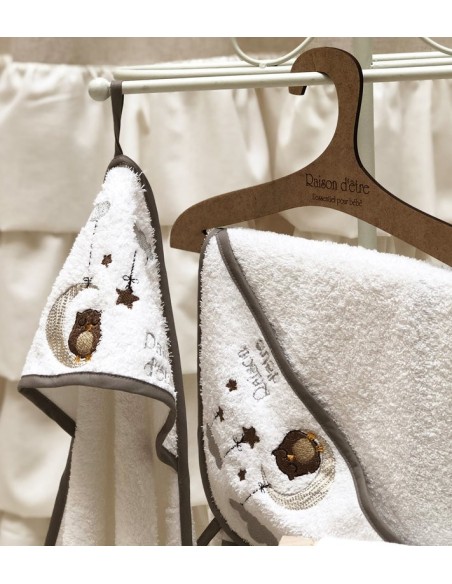 Βρεφική κάπα Dreamy Owl - Brown 80x80