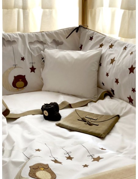 Σετ Προίκα Μωρού Dreamy Owl - Brown - Βασικό Πακέτο 7 τεμαχίων