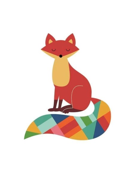 Αυτοκόλλητα τοίχου Αλεπού & Ουράνιο τόξο