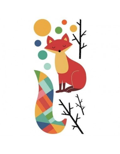 Αυτοκόλλητα τοίχου Αλεπού & Ουράνιο τόξο