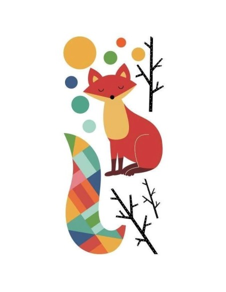 Αυτοκόλλητα τοίχου Αλεπού & Ουράνιο τόξο