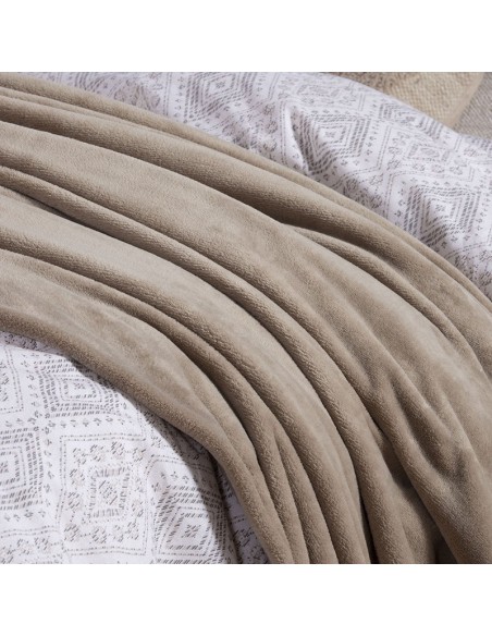 Κουβέρτα Fleece Υπέρδιπλη 220x240 Cosy Beige