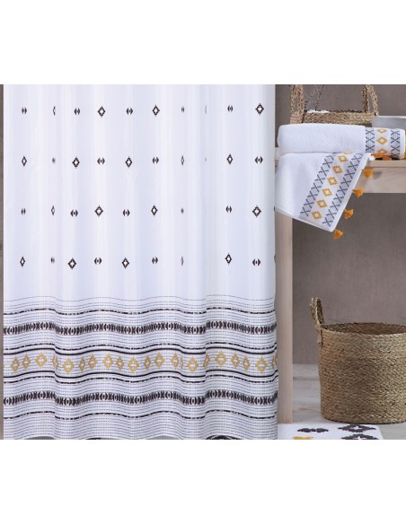 Κουρτίνα Μπάνιου 180X200 Perez - White