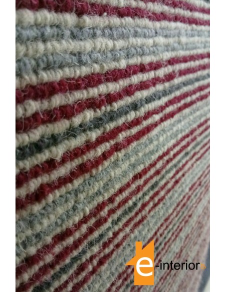 ΔΙΑΔΡΟΜΟΣ 0.80m Μάλλινος Ριγέ Κόκκινο/Γκρι