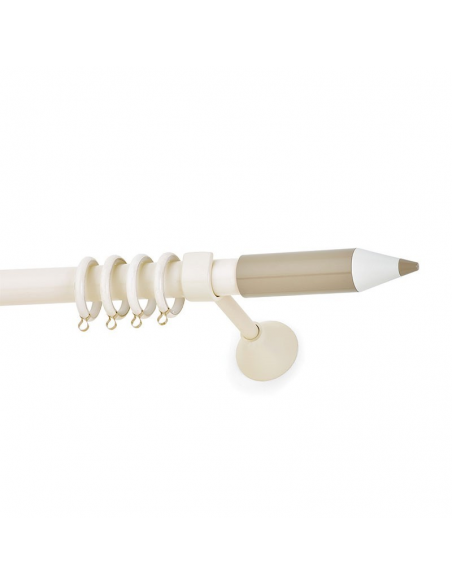 Κουρτινόξυλο PENCIL ΕΚΡΟΥ - ΣΑΜΠΑΝΙΖΕ Φ25