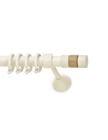 Κουρτινόξυλο LIVORNO ΕΚΡΟΥ - ΣΑΜΠΑΝΙΖΕ Φ25